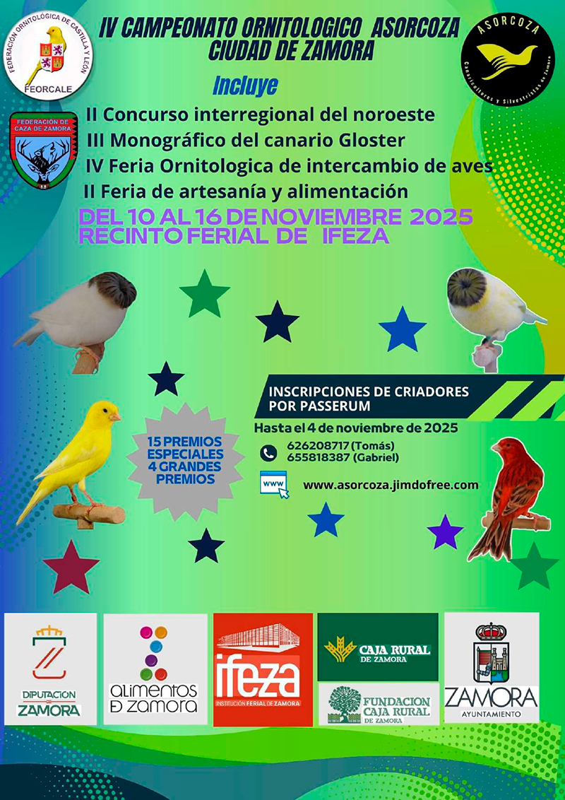 IV Campeonato Ornitológico Asocorza Ciudad de Zamora - IFEZA